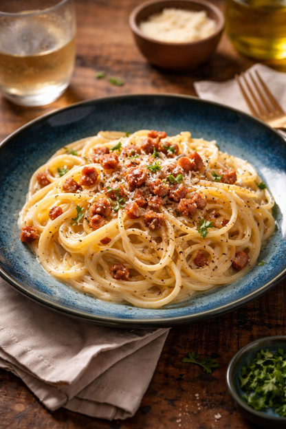 Pasta in a plate