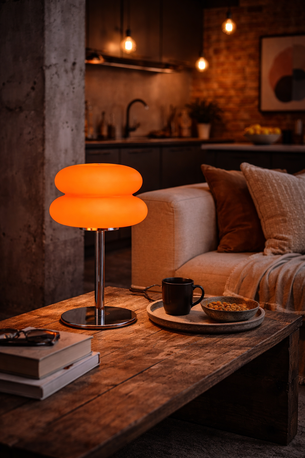 light warm cozy bedside table lamp